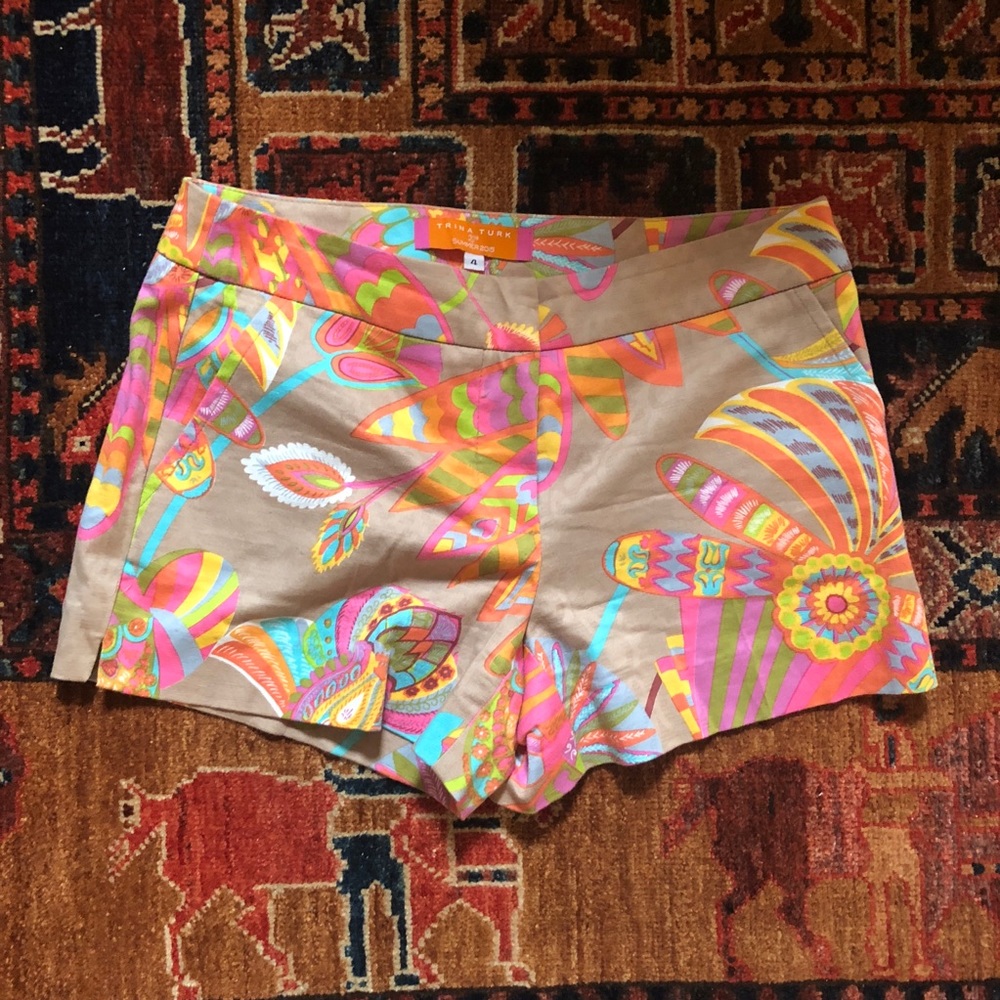 Trina Turk Psychedelic Prep Shorts - size 4